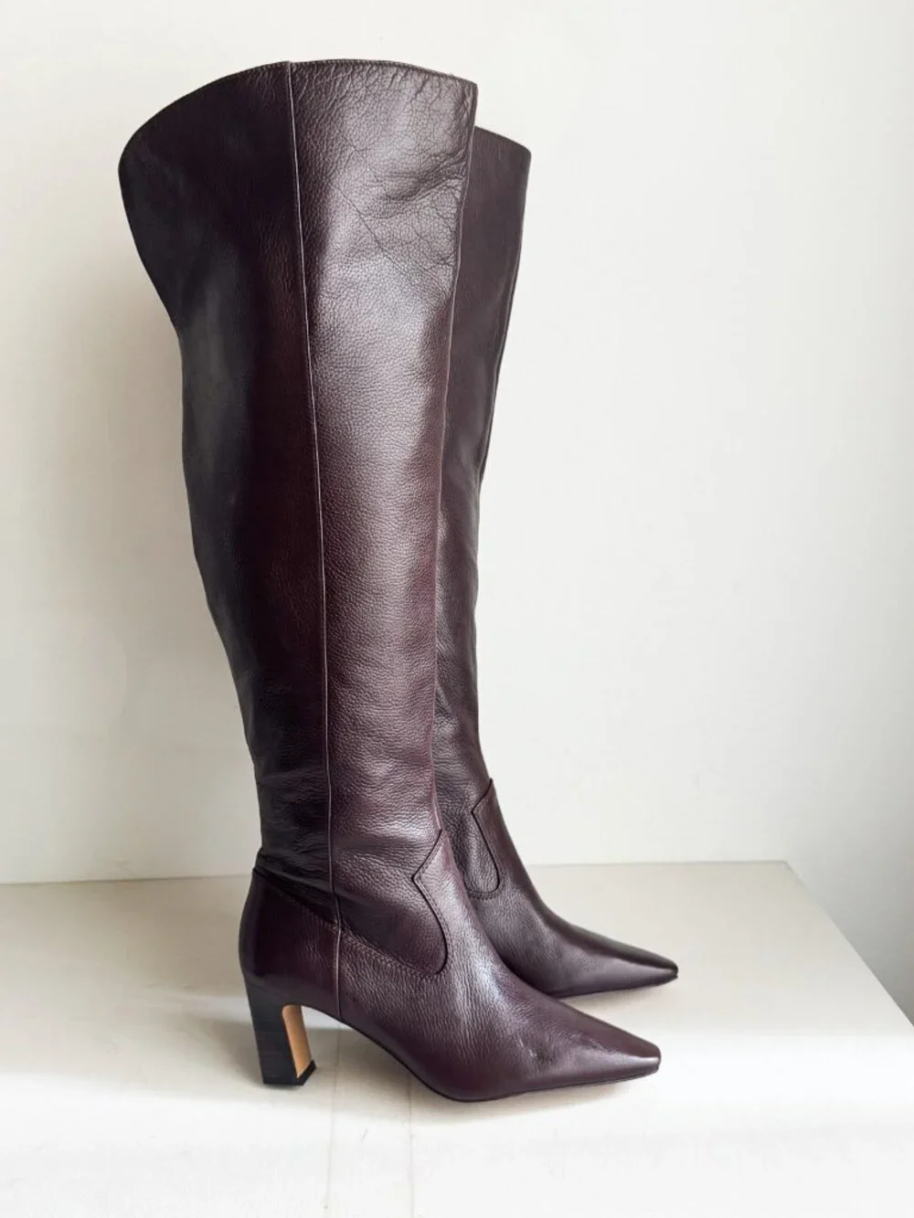 Vince Camuto Anthropologie Shalie 2  Boot Oxblood Burgundy 9.5 WIDE CALF